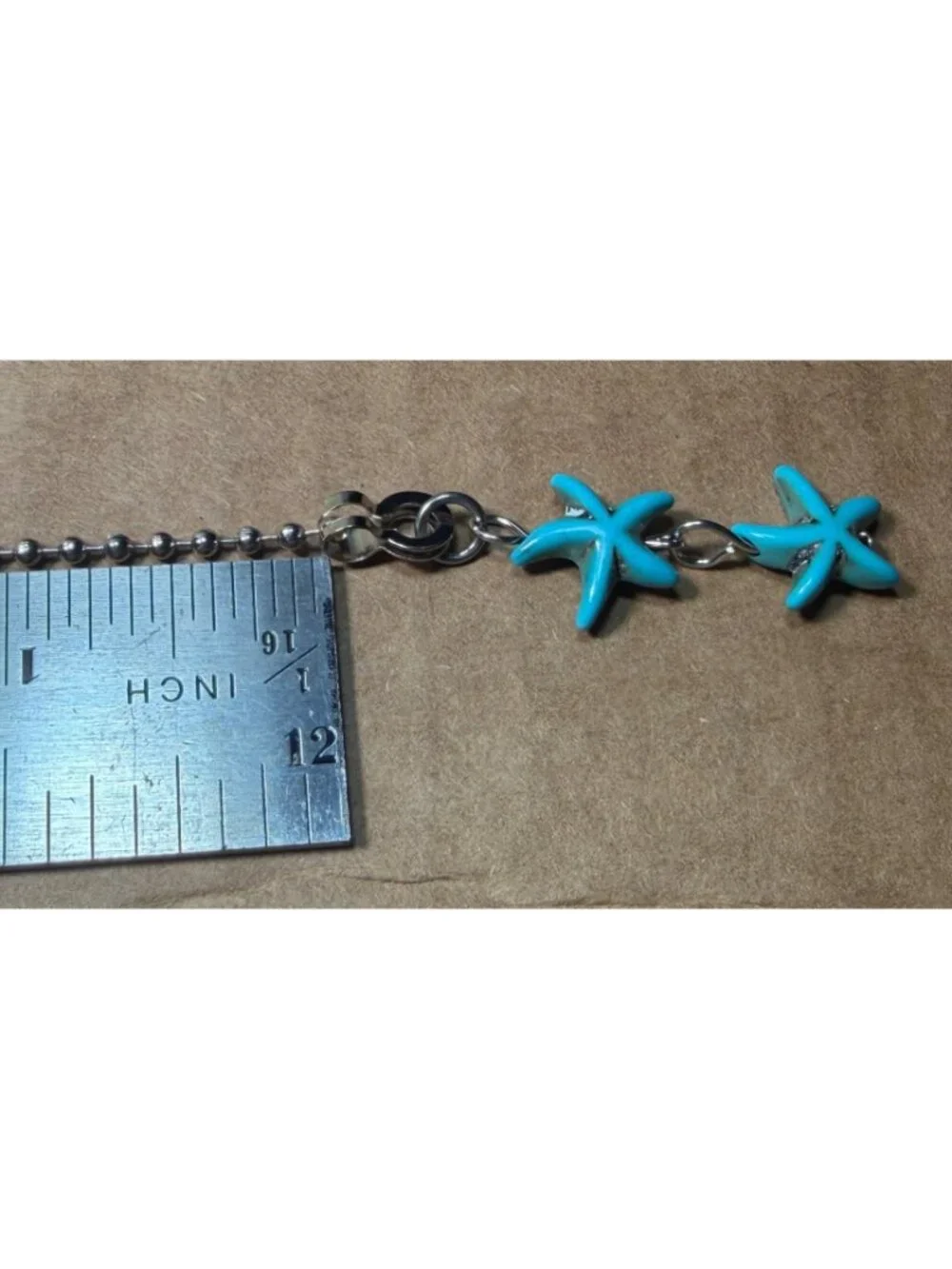 Blue Starfish & Turtle Pendant Ceiling Fan Pull Light Lamp Chain Handmade Sd